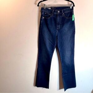 GAP Sz 28T or 6T Kick Fit High Rise Dark Wash Raw Hem NEW WITH TAG